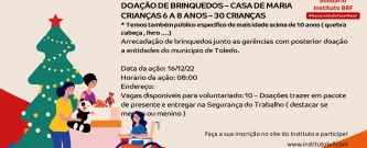 Doação de brinquedos Casa de Maria