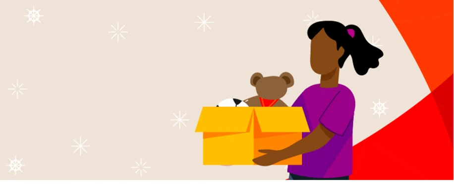 Doação de brinquedo e proteínas
