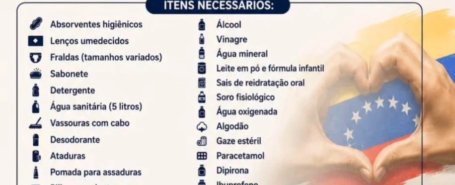 SOS VENEZUELA - SEJA SOLIDÁRIO, PARTICIPE!