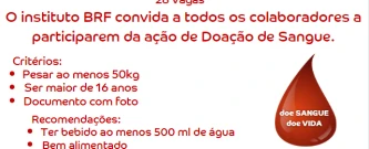 Ação de Doação de Sangue Hemocentro Francisco Beltrão