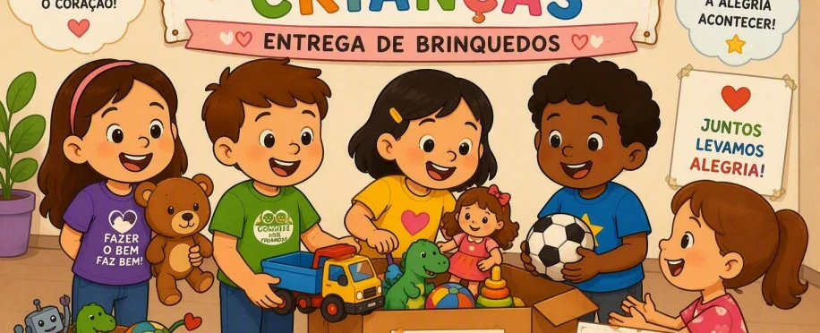 Entrega de Brinquedos em casa de Acolhimento a Criança