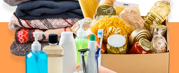Doações de roupa, calçado, alimentos e produtos de higiene pessoal - CPO