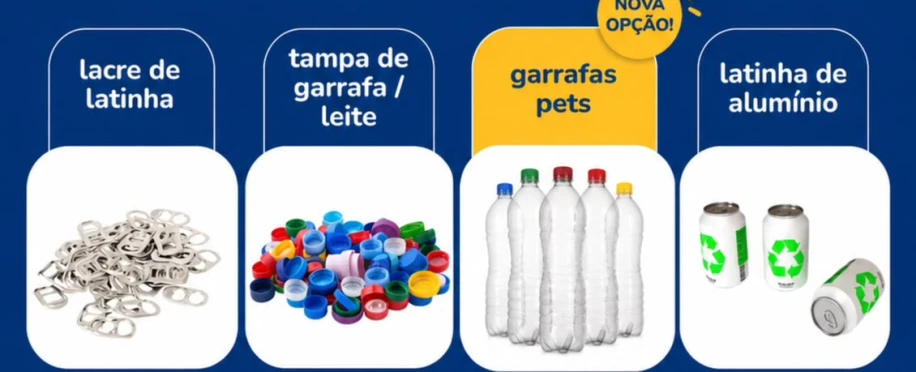 Campanha Solidária-Arrecadação de Tampinhas, Garrafas, Latinhas e Lacres II