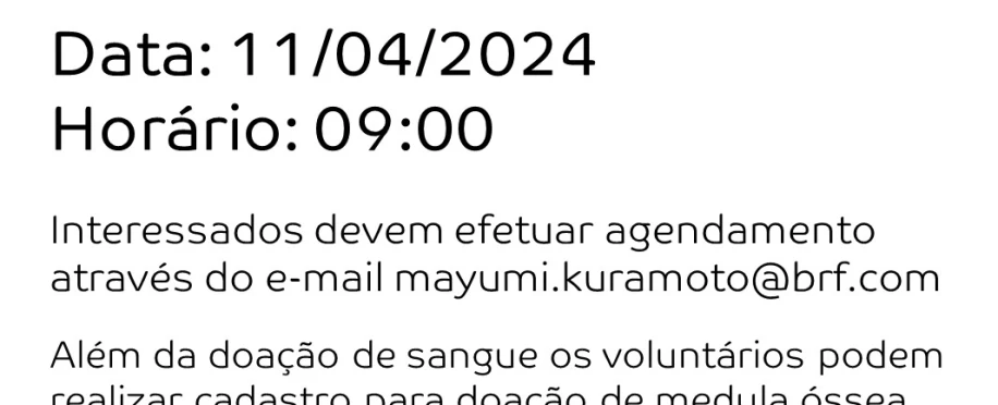 Doação de sangue - Abril/24