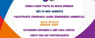 1ª webinar: Mês do meio ambiente Unidade Manaus
